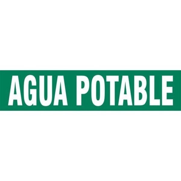 SPANISH PIPE MARKER POTABLE WATER SHRPK575STC, Accuform, Mfr#: SHRPK575STC